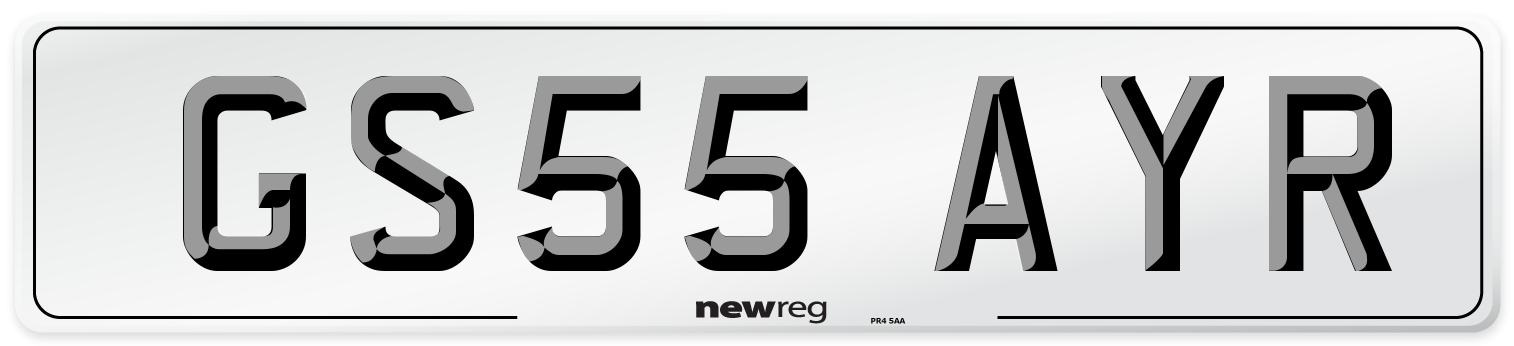 GS55 AYR Number Plate from New Reg